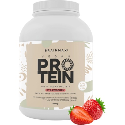 BrainMax Vegan protein, 1000 g Аромат: Ягода
