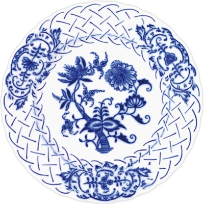 Cibulák Tanier reliéfny 18cm Originálny Český Porcelán Dubí