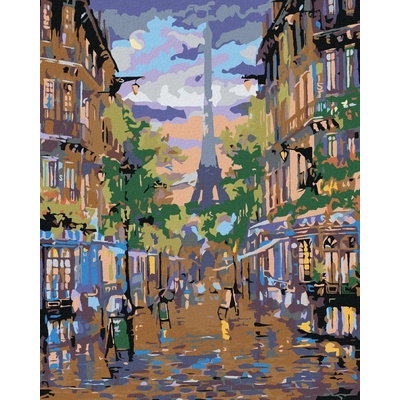zuty Útulná ulička pod Eiffelovkou 80 x 100 cm vypnuté plátno na rám 8596530033837