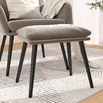 vidaXL Табуретка, светлосива, 45x29, 5x35 см, текстил (341504)