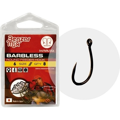 BENZAR MIX bez protihrotu Barbless Round Feeder Horog vel.6 8ks