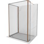 Mexen Kioto душ кабина Стена Walk-in 140 x 100 x 30 см, черна рамка, розово злато - 800-140-100-221-60-70-030 (800-140-100-221-60-70-030)