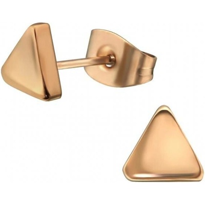 Prosperk náušnice trojúhelníky rose gold S0990
