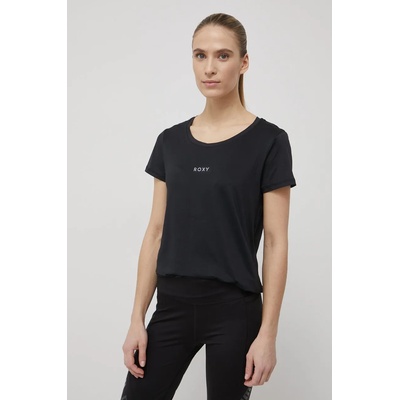Roxy Тениска Roxy дамски в черно (ERJKT03877)