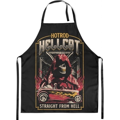 Hotrod Hellcat Kuchyňská zástěra Straight From Hell