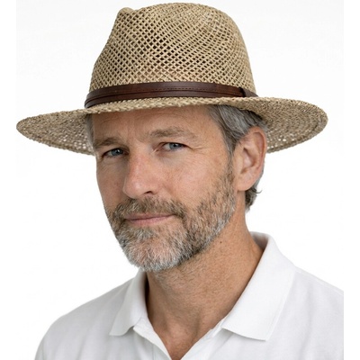 Fiebig Headwear since 1903 Letní fedora klobouk z mořské trávy – Zboží Dáma