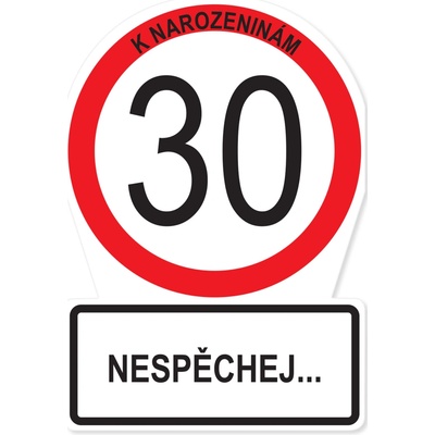 Albi Přání k narozeninám - Dopravní značka 30 let