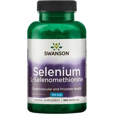 Swanson Selenium L-Selenomethionine, 100 mcg, 300 капсули, Swanson (SW545)