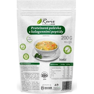 Revix Proteínová polievka s kolagénovými peptidmi instantná polievka s kolagénom 200 g