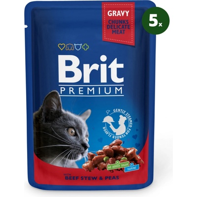 Brit Premium Cat Beef Stew & Peas 5 x 100 g