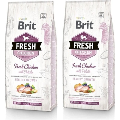 Brit Dog Fresh Chicken & Potato Puppy Healthy Growth 2 x 12 kg