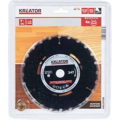 Kotoučová pila na dřevo KREATOR KRT020307 185x20 mm