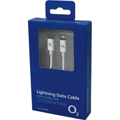 O2 194034 USB-C / Lightning, 1m, bílý
