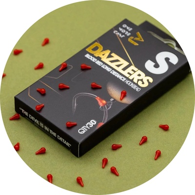 One More Cast Zarážky Dazzlers Blood Red Distance Hook Bead S 30ks