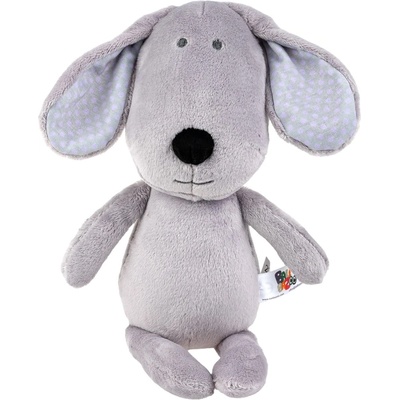 Balibazoo Мека играчка за гушкане Bali Bazoo - Dog, 28 cm, сива (111057)