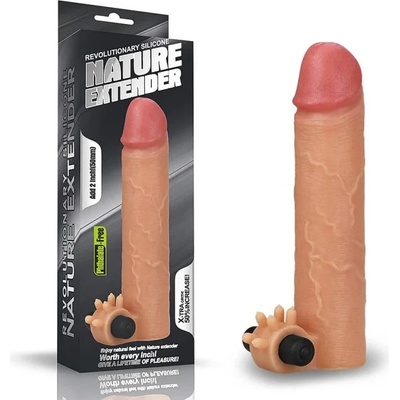 Вибриращ пенис удължител от силикон, 19см. - Vibrating Silicone Extender (LVTOY00422)