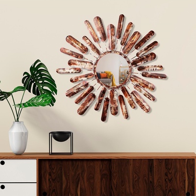 ASIR GROUP Огледало sun Ø 75 см кафяв (as1846)