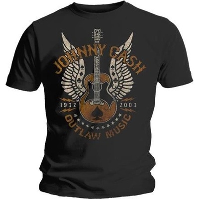 Johnny Cash tričko Outlaw čierne