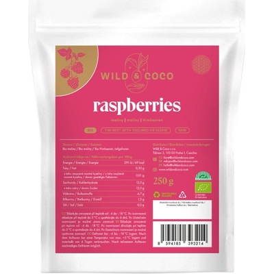 Wild&Coco Maliny mrazené bio 250 g