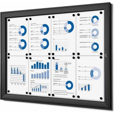 A-Z Reklama CZ Vitrína interier-exterier SCS8xA4C9005 pro prospekty 8xA4 - Černá
