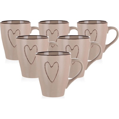 Banquet Hrnček keramický HEART ružová 310 ml