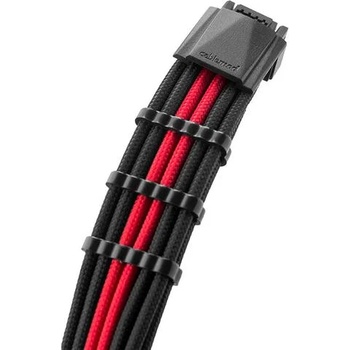 Image 1 of CableMod E-Series Pro ModMesh Sleeved 12VHPWR PCI-e Cable Black + Red (CM-PEV2-16P2-N60KKR-5PK-R)