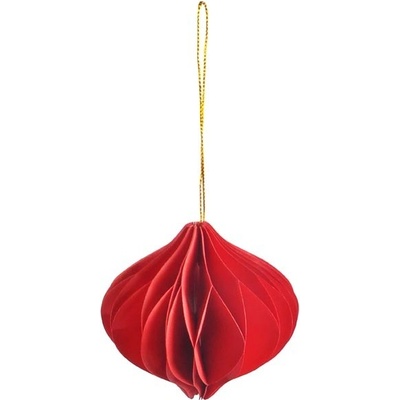 MFP 8886242 Dekorace skládací baňka 8cm červená pap