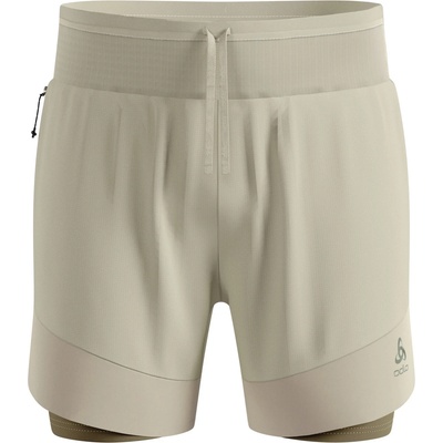 Odlo Мъжки шорти за бягане Odlo X-Alp Trail 6 Inch 2-in-1 Short Running shorts - Agate Gray / Vetiver (012-4413-0113)