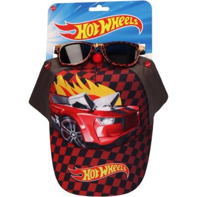 Cerda Детски комплект Cerda - Hot Wheels Racing, шапка и слънчеви очила, 53 cm (2200010733)