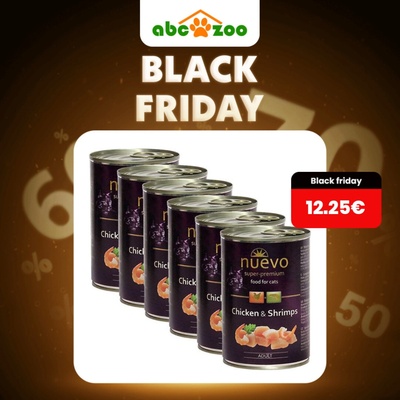 NUEVO CAT Adult Kuracie s krevetami 6 x 400 g