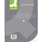 Q-CONNECT Тетрадка със спирала и тв. корица А4 80л. квадратчета