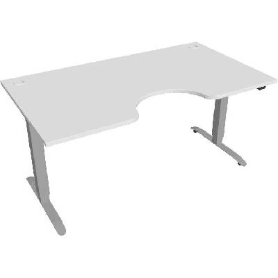 Hobis Office Pro psací stůl Motion MS ERGO 2 Šířka: 160 cm, Barva desky: bílá, Barva kovu: šedá RAL 9006 Šířka 120-180 cm / 27 barevných variant