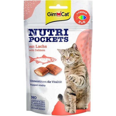 GimCat Nutri Pockets Losos s Omega 3&6 60 g