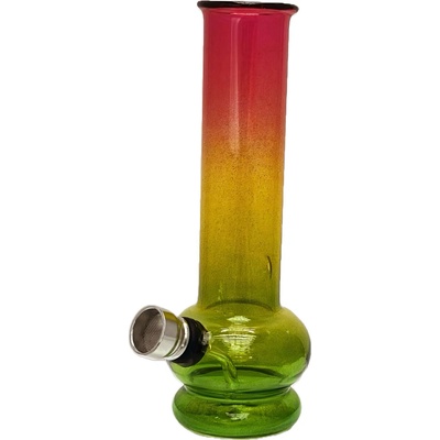 WeedShop Sklenený mini bong Rasta s rozmerom 16 cm Rasta 1