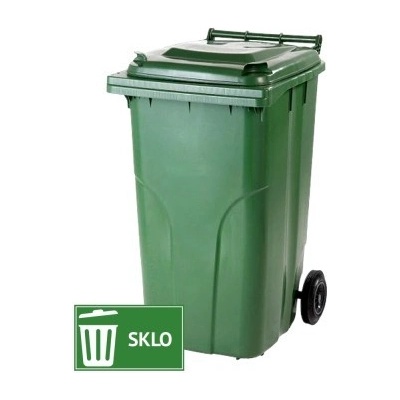Meva Plastová popolnica 240 l sklo