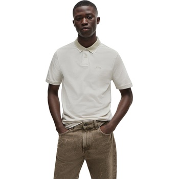 Image 1 of Boss Блуза с яка Boss Men's Peoxfordnew Short-Sleeve Polo Shirt - Light Beige 271