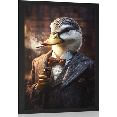 Plakát zvířecí gangster kačer - 40x60 black