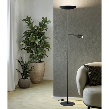 EGLO 901977 - Димируема LED подова лампа CONIVARINO LED/26, 5W/230V +LED/4W черна (EG901977)