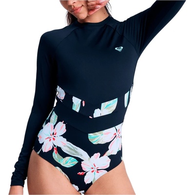 Roxy Дамска ликра Roxy Women's The Rider Zipped L/S Onesie PT Lycra - Anthracite Spring Charming - размер XS (150-6371-0111)