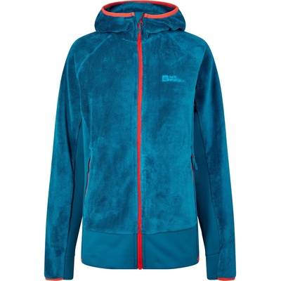Jack Wolfskin Women's JW Rotwand Hooded Full-Zip Fleece - Blue