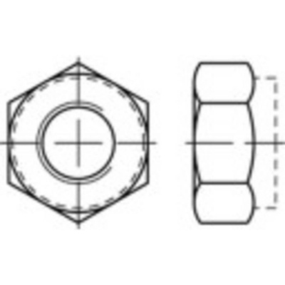 TOOLCRAFT TO-5450988 šestihranné matice M5 DIN 985 mosaz 100 ks