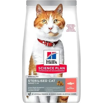 Hill's Hills Science Plan Sterilised Young Adult Salmon За кастрирани котки със сьомга 8.5+1.5kg