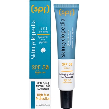 Skincyclopedia Минерален слънцезащитен крем за лице, SPF50, 40 ml
