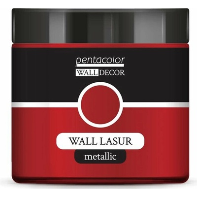 Pentart Wall Decor metalická lazúra 500 ml Červená medená