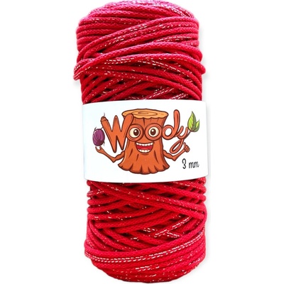 Woody Crafts Woody 3 mm – Vánoční červená (100m)