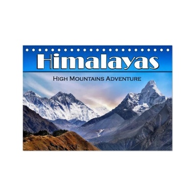 Himalayas high mountains adventure Desk DIN A5 landscape, CALVENDO 12 Month Desk 2026