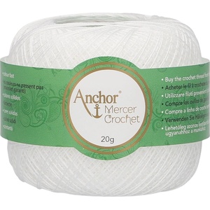 Anchor Mercer Crochet 80tkt 07901 Плетене на една кука прежда (4764080-07901)