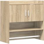 vidaXL Стенен рафт Монтиране на стена Дъб сонома 80 x 36 x 80 см (8011381)