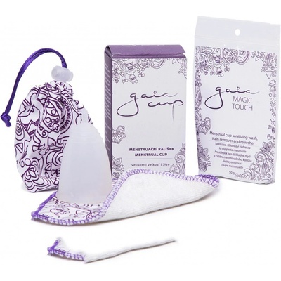 Tierra Verde Gaia cup menstruační kalíšek + intimka + čisticí prostředek S – Zboží Dáma