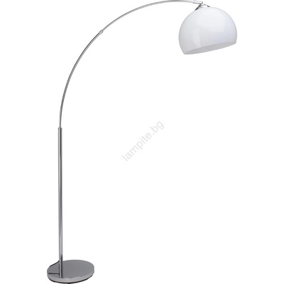 Brilliant - Подова лампа VESSA 1xE27/60W/230V лъскав хром/бяла (BI0275)